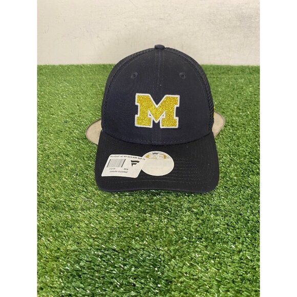 Michigan Wolverines hat cap snap back blue yellow womens '47 football NCAA 1 - Picture 2 of 9